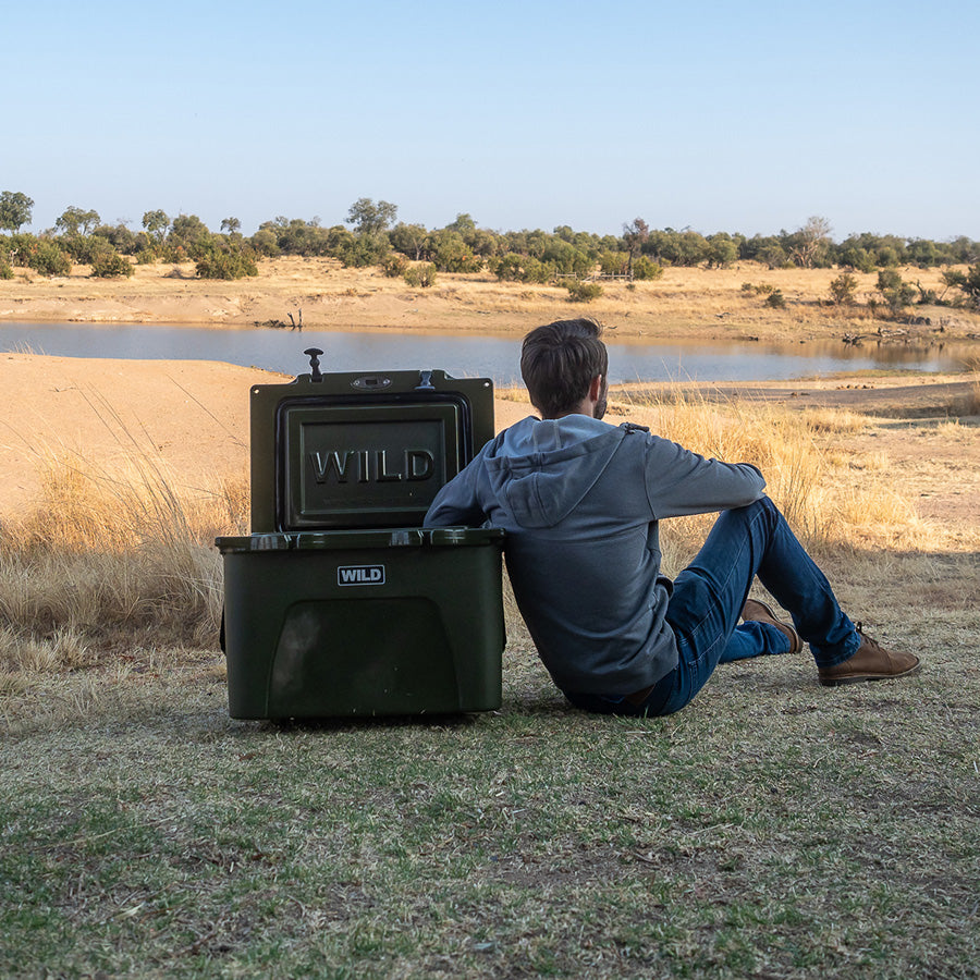 Hard Shell Cooler Box - WILD 60L Hard Shell - Camo Green